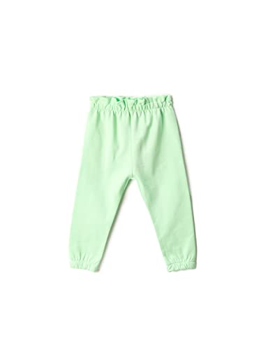 Koton Baby - Mädchen Basic Jogger Shirred Elastic Waistband Brushed Interior Sweatpants, Green (752), 12-18 Monate EU von Koton