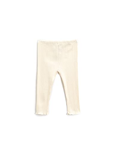 Koton Baby - Mädchen Basic Ribbed Elastic Waistband Leggings, White (000), 3-4 Jahre EU von Koton