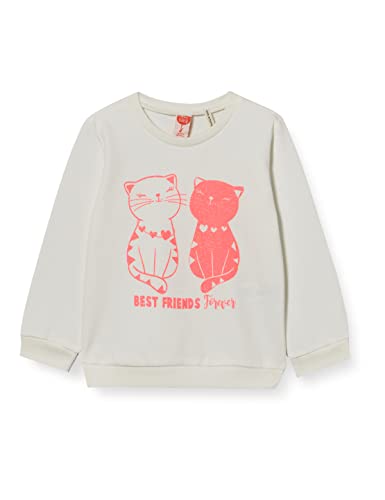 Koton Baby - Mädchen Cat Printed Crew Neck Cotton Sweatshirt, Ecru (002), 9-12 Monate EU von Koton