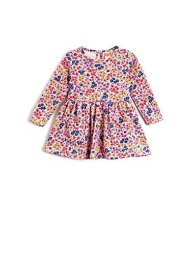 Koton Baby - Mädchen Floral Langarm Kleid, Rosa Muster (2d7), 12-18 Monate EU von Koton