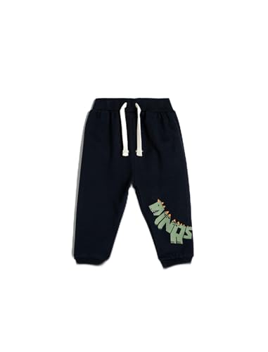 Koton Babyboy Jogger Sweatpants Dinosaur Printed Brushed Interior Drawstring von Koton
