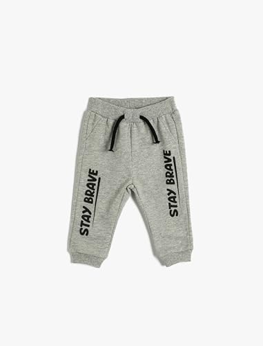 Koton Babyboy Jogger Sweatpants Printed Detail Drawstring Pocket Brushed Interior von Koton