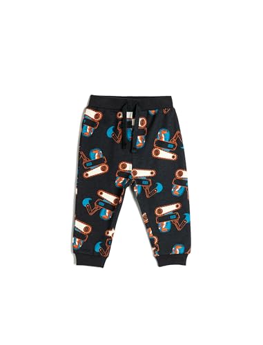 Koton Babyboy Jogger Sweatpants Tiger Printed Drawstring Brushed Interior von Koton