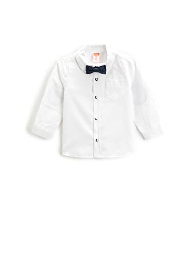 Koton Babyboy Long Sleeve Patch Detail Shirt with Bow-Tie and One Pocket Detail von Koton