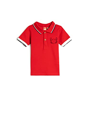 Koton Babyboy Polo T-Shirt Short Sleeve Button and Crap Embroidered Detail von Koton
