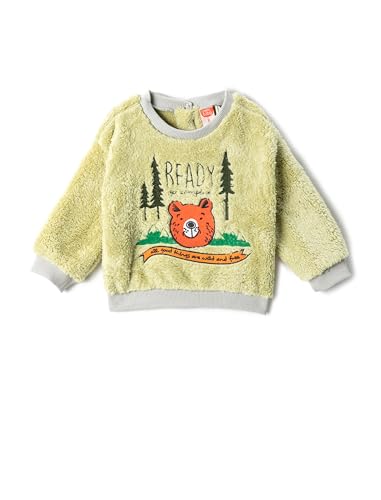 Koton Babyboy Shearling Sweatshirt Teddy Bear Applique Detail Embroidered Long Sleeve von Koton