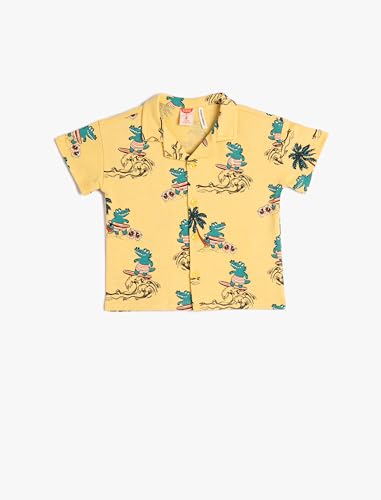 Koton Babyboy Shirt Short Sleeve Crocodile Printed Cotton von Koton