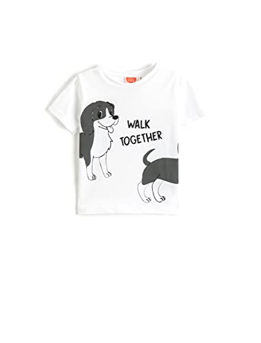 Koton Babyboy Short Sleeve Crew Neck T-Shirt Dog Printed von Koton