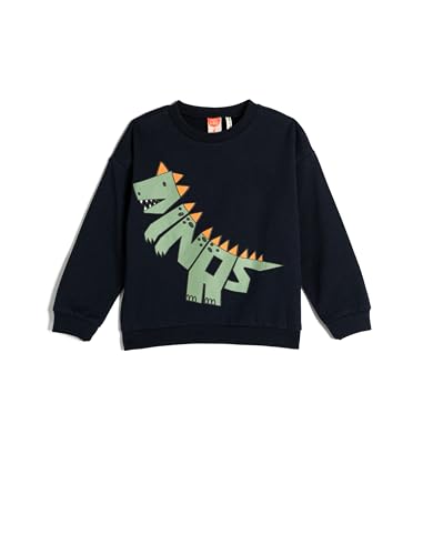 Koton Babyboy Sweatshirt Dinosaur Printed Brushed Interior Crew Neck von Koton