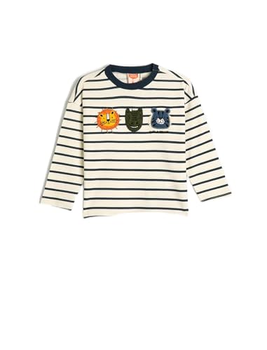 Koton Babyboy T-Shirt Long Sleeve Crew Neck Animal Printed Soft Interior von Koton