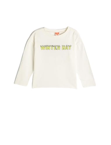 Koton Babyboy T-Shirt Long Sleeve Crew Neck Printed Detail Cotton von Koton