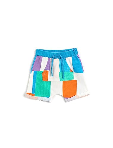 Koton Babyboys Drawstring Elastic Waistband Color Block Kangaroo Pocket Shorts, Multicolor (Mix), 9-12 Monate EU von Koton