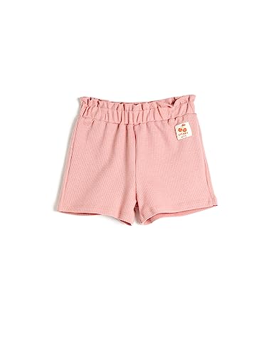 Koton Babyboys Elastic Waistband Label Detail Textured Cotton Shorts, Pink (258), 2-3 Jahre EU von Koton