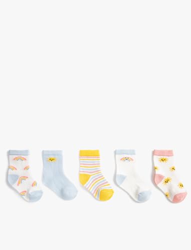 Koton Babygirl 5 Pack Multicolor Printed Socks von Koton