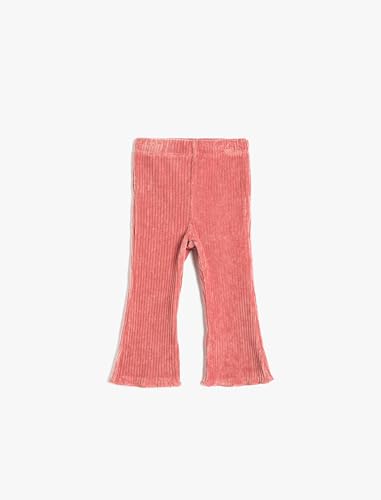 Koton Babygirl Basic Velvet Leggings Flare Leg Elastic Waistband von Koton