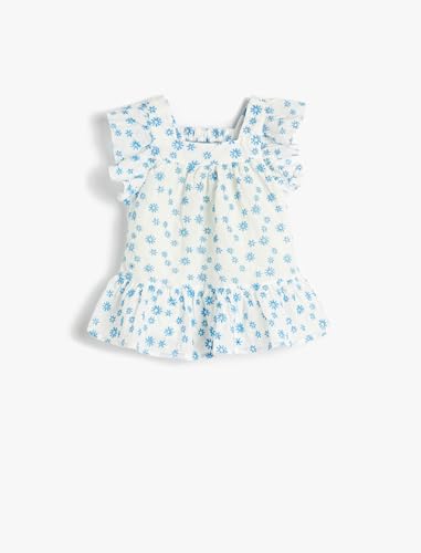 Koton Babygirl Floral Dress Cutwork Embroidered Ruffle Back Cut Out Detail von Koton