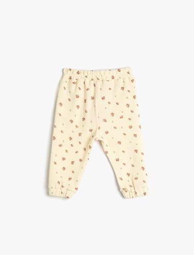 Koton Babygirl Floral Jogger Sweatpants Elastic Waist Cotton von Koton