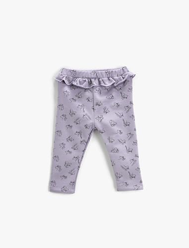 Koton Babygirl Leggings Ruffled Unicorn Printed Elastic Waistband von Koton