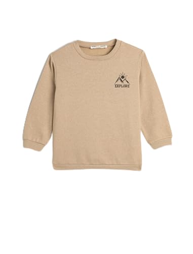 Koton Boys Basic Sweatshirt Long Sleeve Crew Neck Nature Printed Detail Soft Interior von Koton