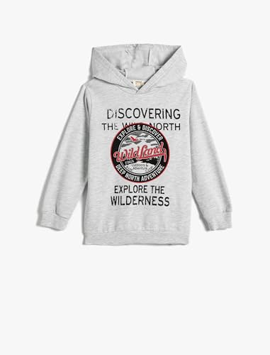 Koton Boys Hoodie Brushed Interior Printed Long Sleeve Cotton von Koton