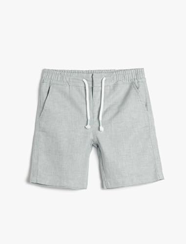 Koton Boys Linen Shorts Drawstring Elastic Waistband Pocket Detail von Koton