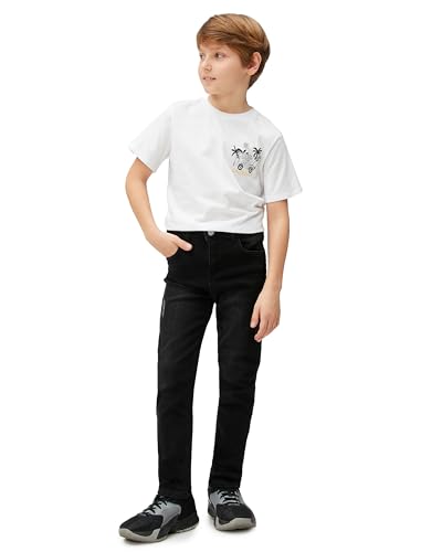 Koton Boys Palm Printed Detail Short Sleeve T-Shirt Crew Neck Cotton von Koton