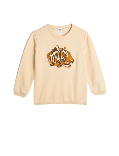 Koton Boys Sweatshirt Long Sleeve Crew Neck Tiger Embossed Printed von Koton