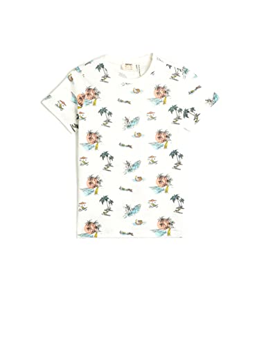 Koton Boys T-Shirt Short Sleeve Crew Neck Cotton Summer Themed von Koton