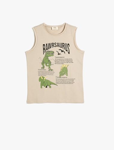 Koton Boys Tank Top Crew Neck Dinosaur Printed Cotton von Koton