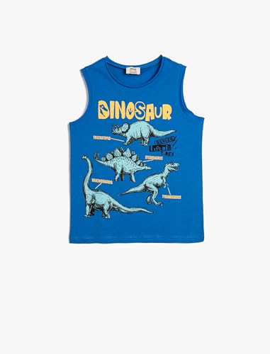 Koton Boys Tank Top Dinosaur Printed Sleeveless Crew Neck Cotton von Koton