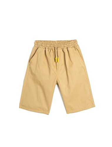 Koton Boyss Canvas Pockets Drawstring Cotton Shorts, Camel (100), 5-6 Jahre EU von Koton