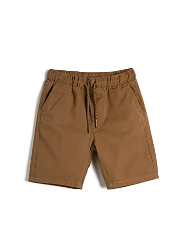 Koton Boyss Chino Pockets Drawstring Cotton Shorts, Camel (120), 5-6 Jahre EU von Koton