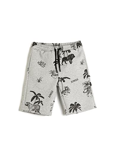 Koton Boyss Drawstring Pockets Cotton Shorts, Grey Design (04f), 5-6 Jahre EU von Koton