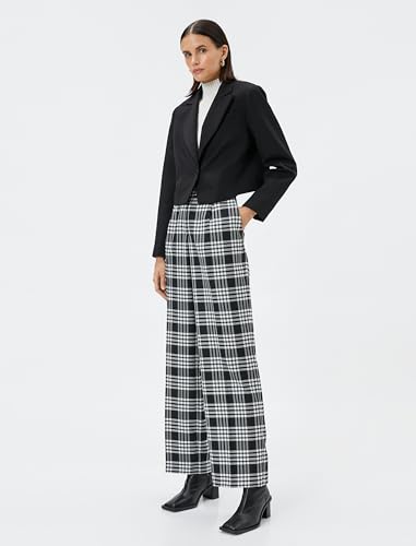 Koton Buttoned Pocket Detail High Rise Wide Leg Trousers von Koton