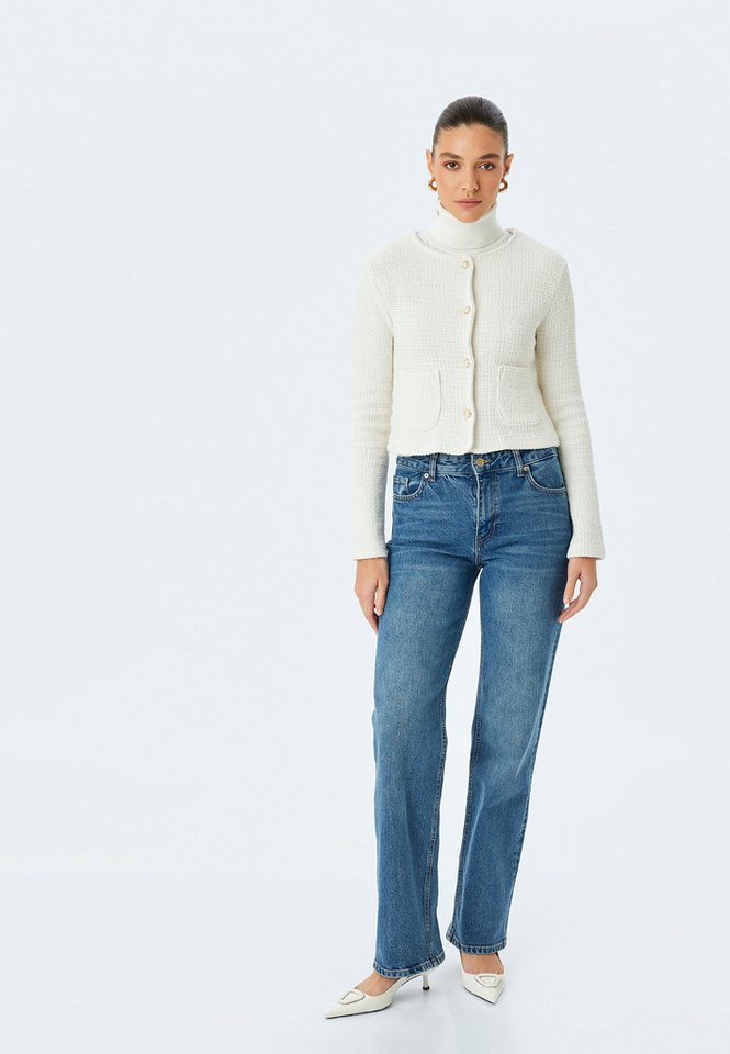 Koton Cardigan Rundhalsausschnitt Mit Knöpfen Cardigan von Koton