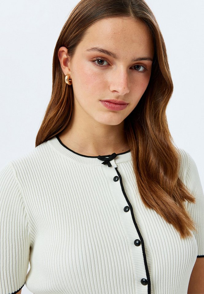 Koton Cardigan Rundhalsausschnitt Mit Schleife Cardigan von Koton