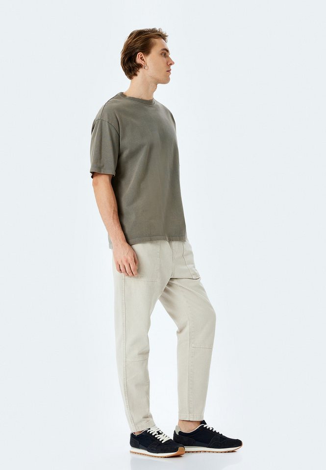 Koton Chinohose Normale Leibhöhe Straight Chinohose von Koton