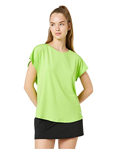 Koton Damen Basic Sport Crew Neck Bat Sleeve T-Shirt, Green (973), L EU von Koton