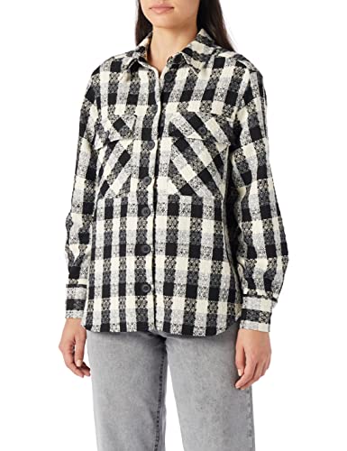 Koton Damen Check Pocket Jacket, Black Check (9C9), 34 EU von Koton