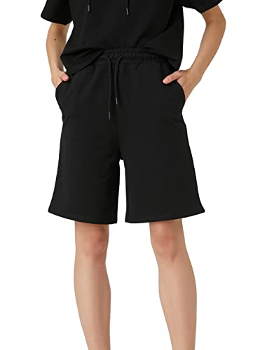Koton Damen Drawstring Pocket Detail Sport Shorts, Black (999), M EU von Koton