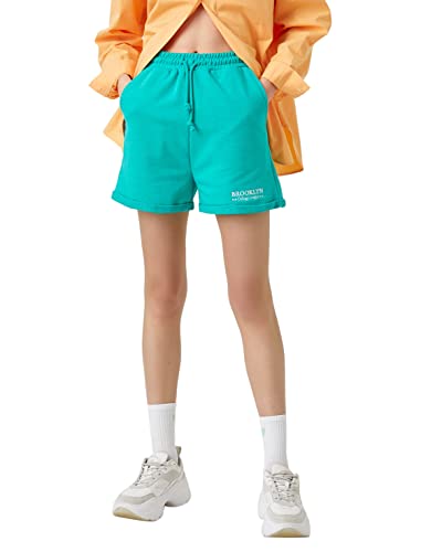 Koton Damen Drawstring Pocket Sides Shorts, Pistachio (177), S EU von Koton