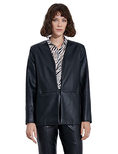 Koton Damen Faux Leather Blazer Jacket, Black (999), 40 EU von Koton