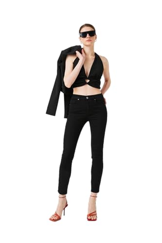 Koton Damen High Waist Skinny Jean - Carmen Pants, Black (Blk), 34 EU von Koton