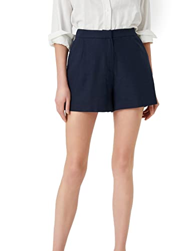 Koton Damen Pocket Detail Linen Shorts, Navy (710), 40 EU von Koton