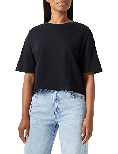 Koton Damen Relax Fit Short Sleeve Crop T-Shirt, Black (999), XL EU von Koton