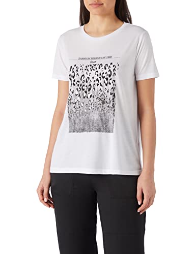 Koton Damen Rundhalsausschnitt Kurzarm T-Shirt, gebrochenes Weiß (001), L von Koton