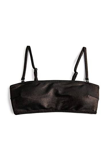 Koton Damen Schulterfreies Bikinioberteil mit Silberbeschichtung Bikini top, Kupfer (907), 36 von Koton