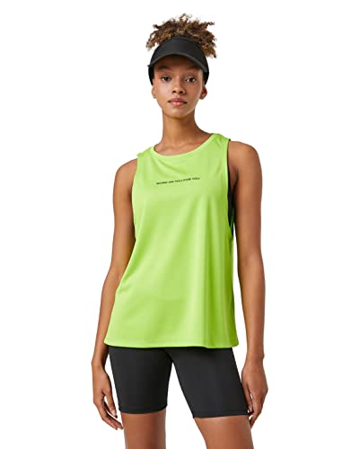 Koton Damen Sleeveless Cut Out Sport Tanktop Shirt, Green (973), L EU von Koton