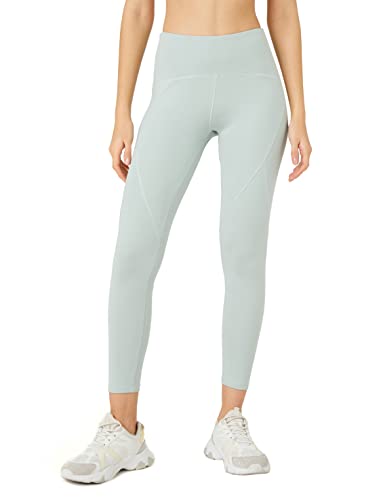 Koton Damen Stitch Detail High Rise Sport Leggings, Green (750), M EU von Koton