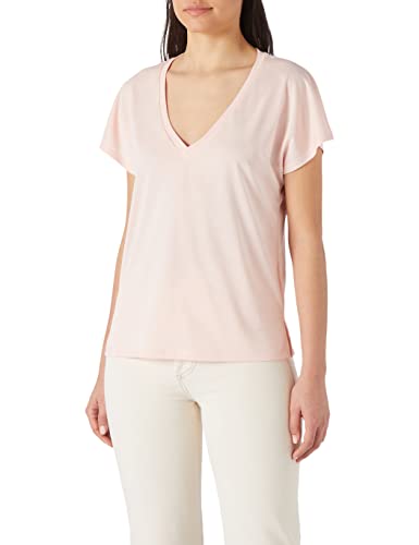 Koton Damen V Neck Short Sleeve T-Shirt T Shirt, Pink (250), S EU von Koton